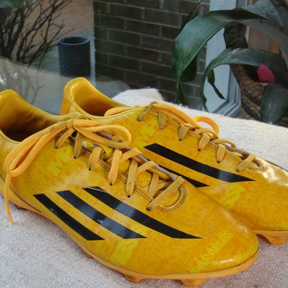 adidas Other - Adidas adizero f30 fg messi m17626 yellow leather soccer cleats shoes, Size 11